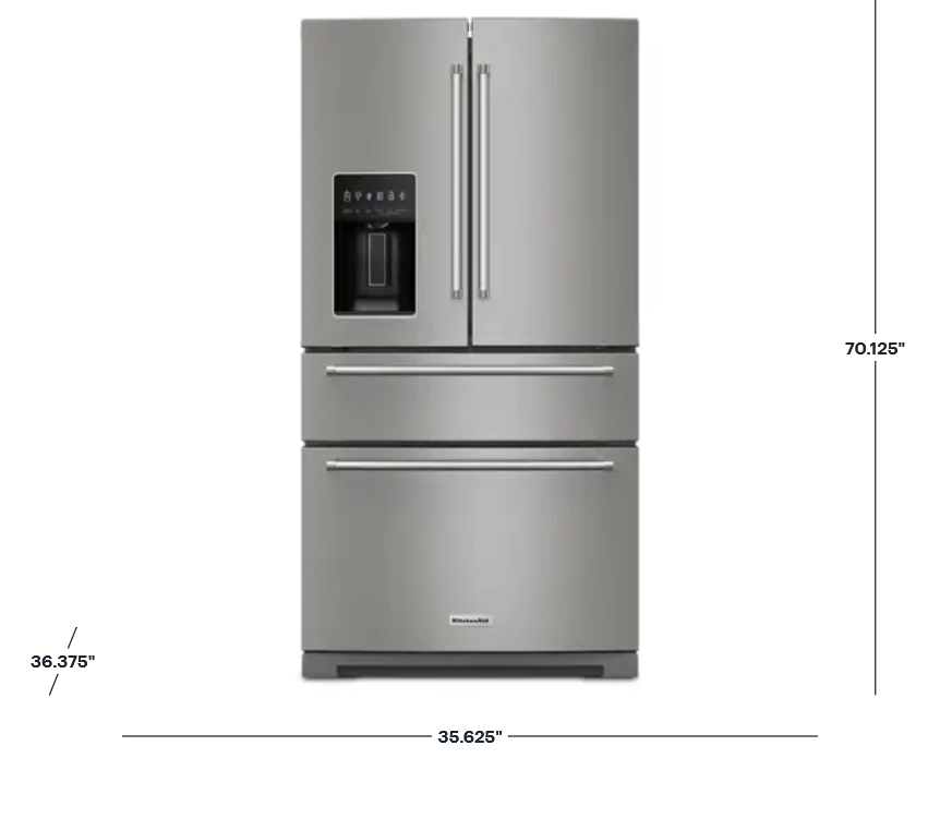 KitchenAid 26.2 Cu. Ft. Multi-Door French Door Refrigerator with Platinum Interior - Stainless Steel — image 2