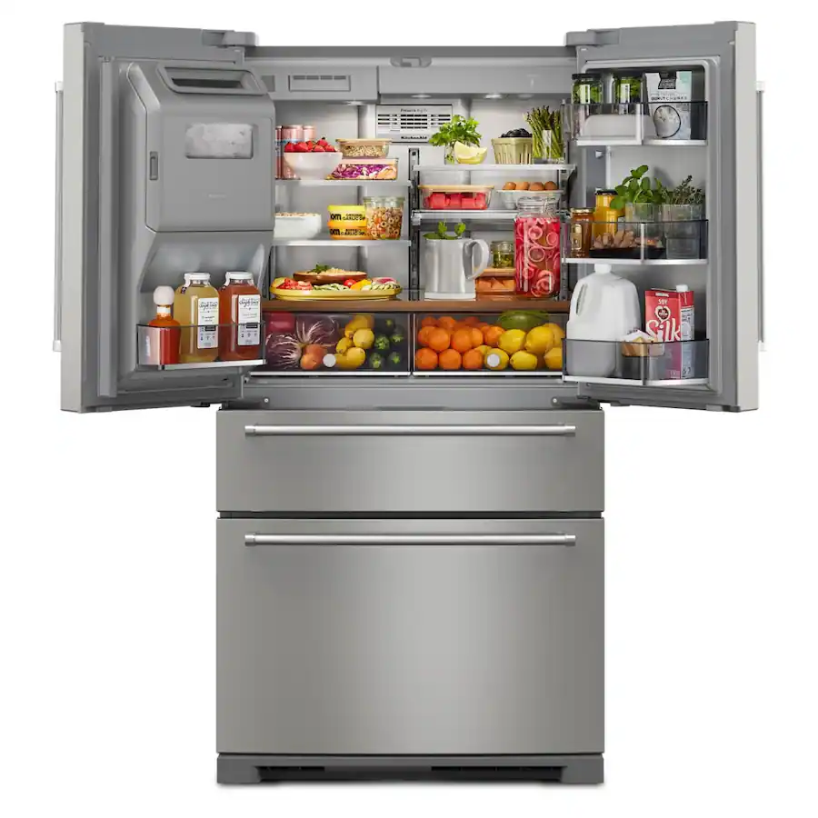 KitchenAid 26.2 Cu. Ft. Multi-Door French Door Refrigerator with Platinum Interior - Stainless Steel — image 3