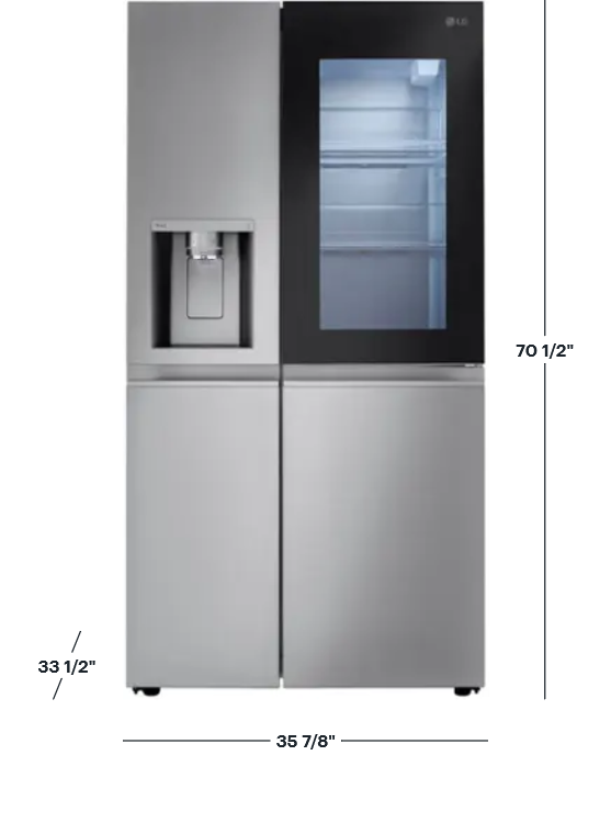 LG 27.1 Cu. Ft. Side-by-Side Smart Refrigerator with Craft Ice - Stainless Steel — image 2