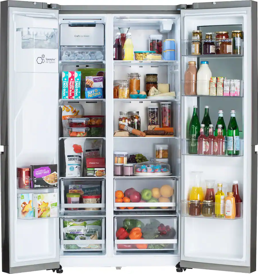 LG 27.1 Cu. Ft. Side-by-Side Smart Refrigerator with Craft Ice - Stainless Steel — image 3