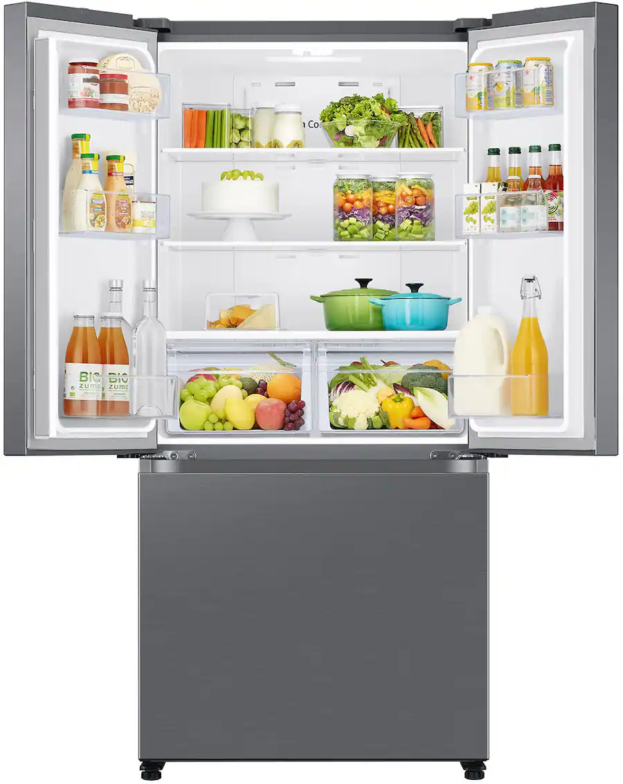 Samsung 17.5 Cu. Ft. 3-Door French Door Counter Depth Smart Refrigerator with Twin Cooling Plus - Stainless Steel Look — image 3