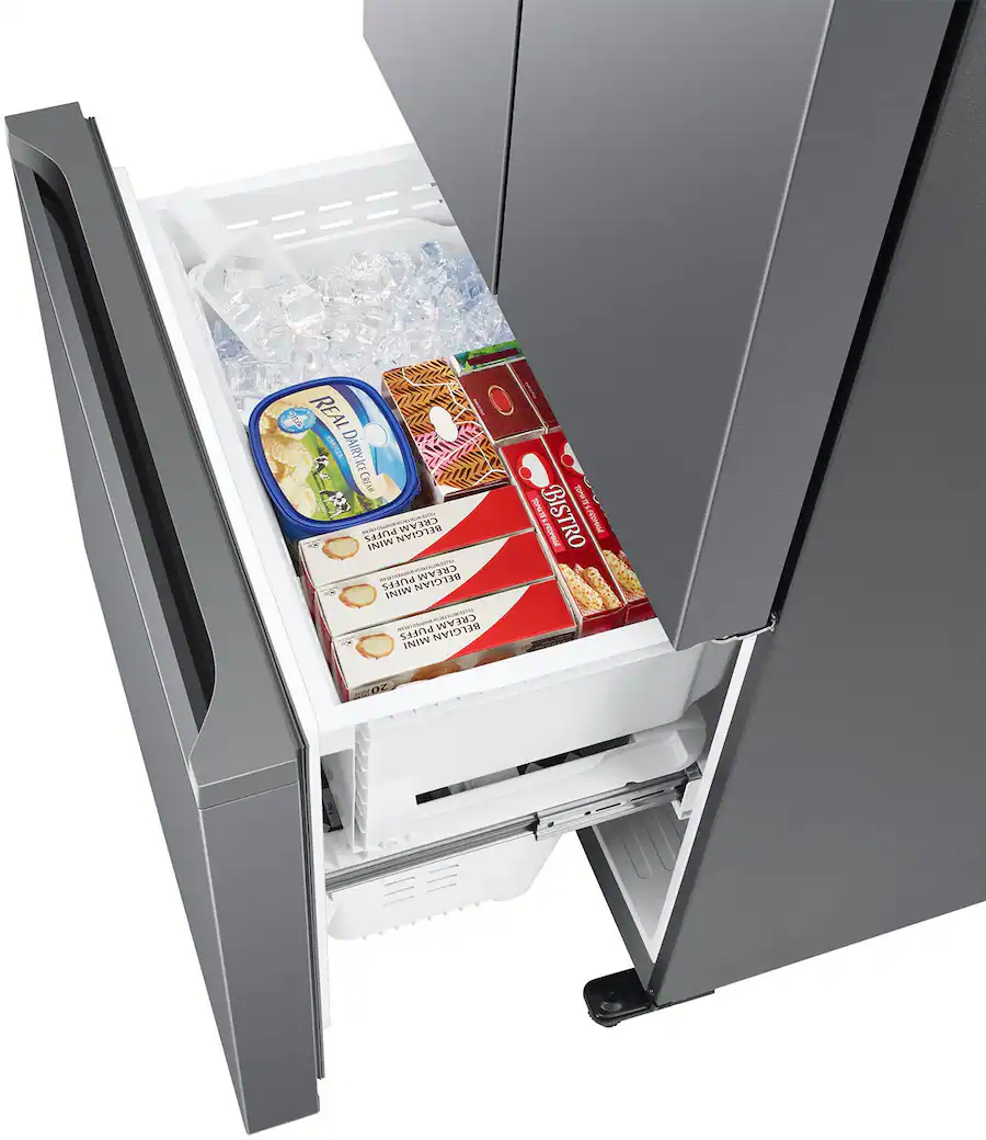 Samsung 17.5 Cu. Ft. 3-Door French Door Counter Depth Smart Refrigerator with Twin Cooling Plus - Stainless Steel Look — image 4