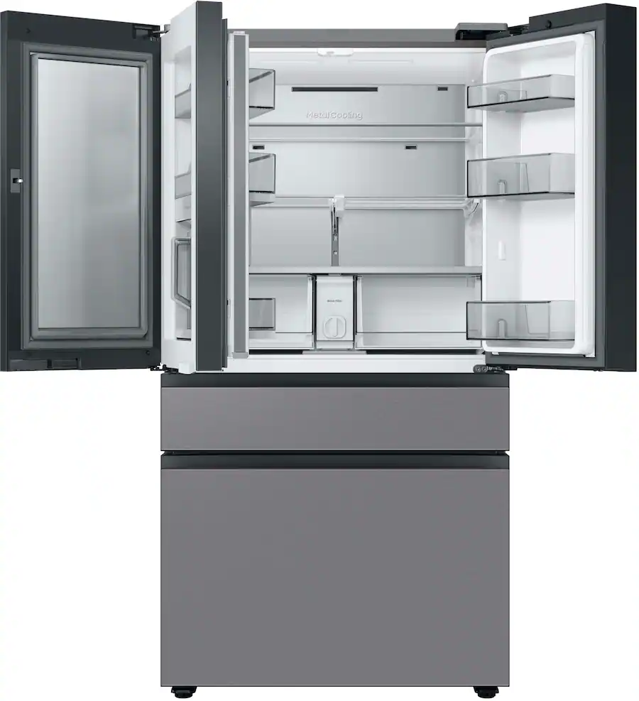 Samsung BESPOKE 29 cu. ft. 4-Door French Door Smart Refrigerator with Beverage Center - Stainless Steel — image 4