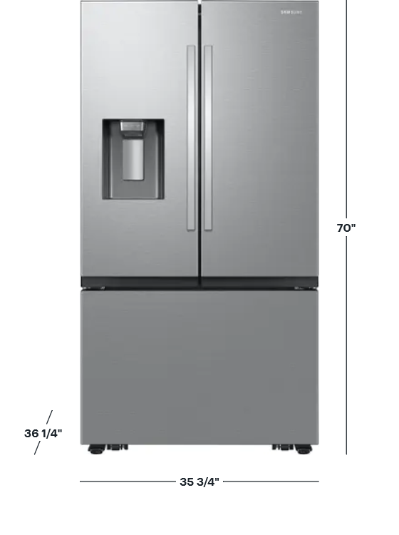 Samsung 31 cu. ft. 3-Door French Door Smart Refrigerator with Four Types of Ice - Stainless Steel — image 2