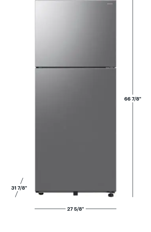 Samsung 18 Cu. Ft. Garage Ready Top Freezer Refrigerator with Ice Maker - Stainless Steel — image 2