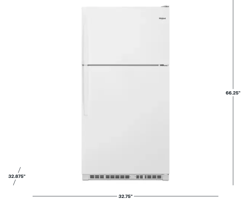 Whirlpool 20.5 Cu. Ft. Top-Freezer Refrigerator with Frameless Glass Shelves - White — image 2
